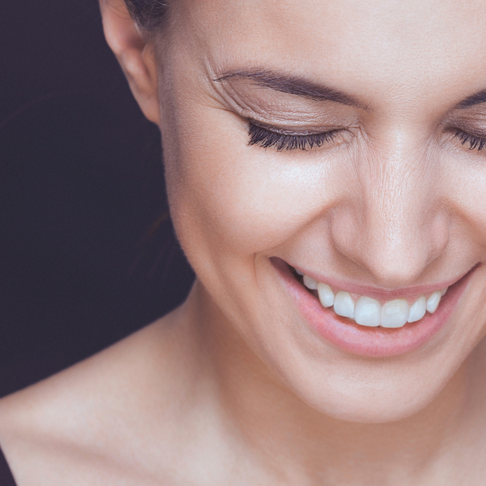 Woman with good dental hygiene