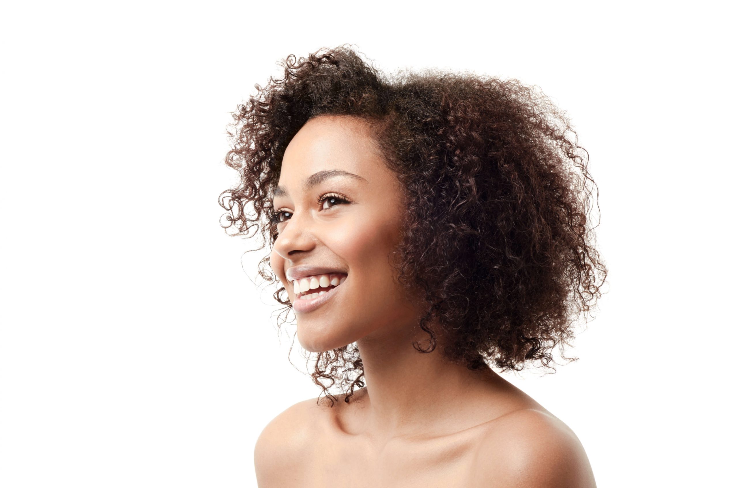 woman smiling with teeth whitening