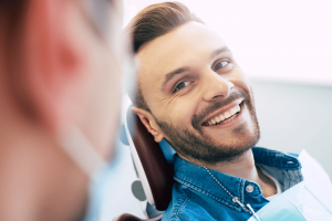 man receiving teeth whitening in maidstone, kent