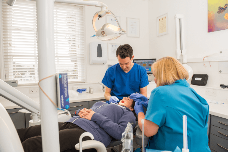 Woman during dentistry appointment at Maidstone, Kent dental practice