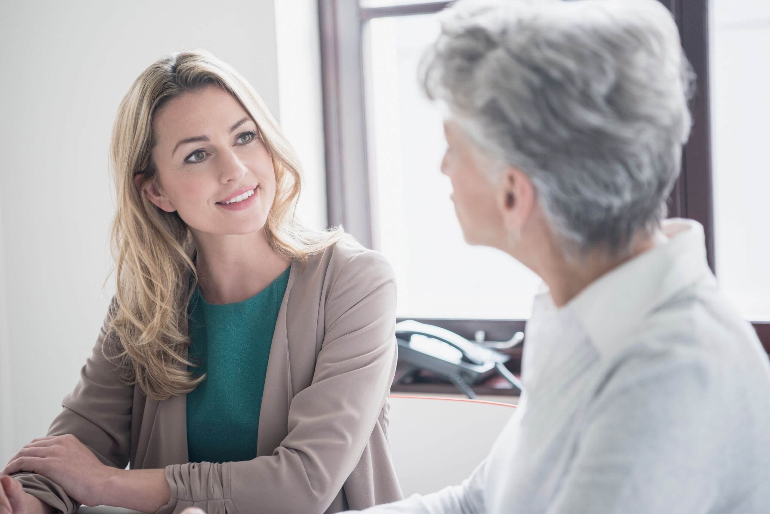 2 women at Roseacre Dental Practice during dental Hygienist consultation