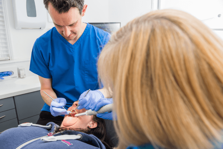 Woman laying down at dental appointment at our Maidstone, Kent dental practice