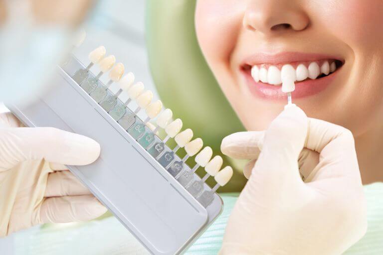Woman getting teeth whitening - Maidstone, Kent